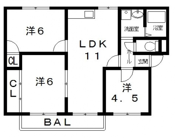 フロム八尾の間取り