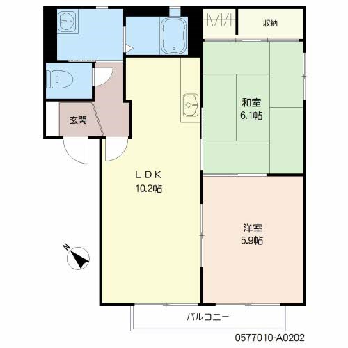 グラシアフィス春日原A棟の間取り