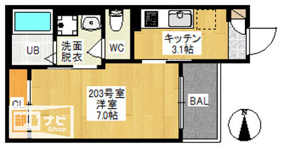 REGALEST 奥田中央IIの間取り