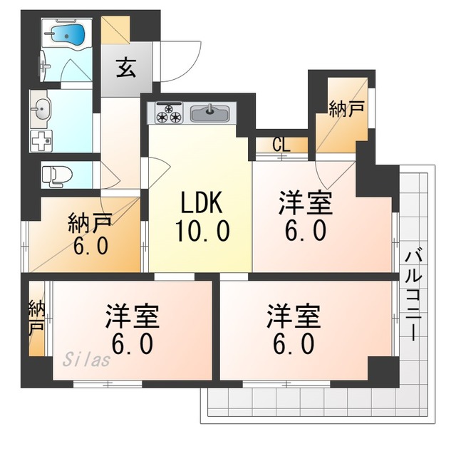 Uresidence京都三条の間取り