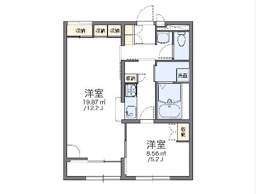 【レオパレスロハス富の原の間取り】