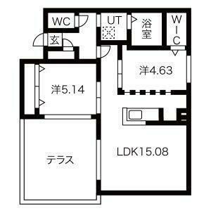 札幌市中央区北八条西のマンションの間取り