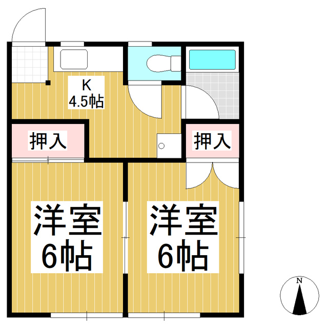 サニーハイツＫの間取り