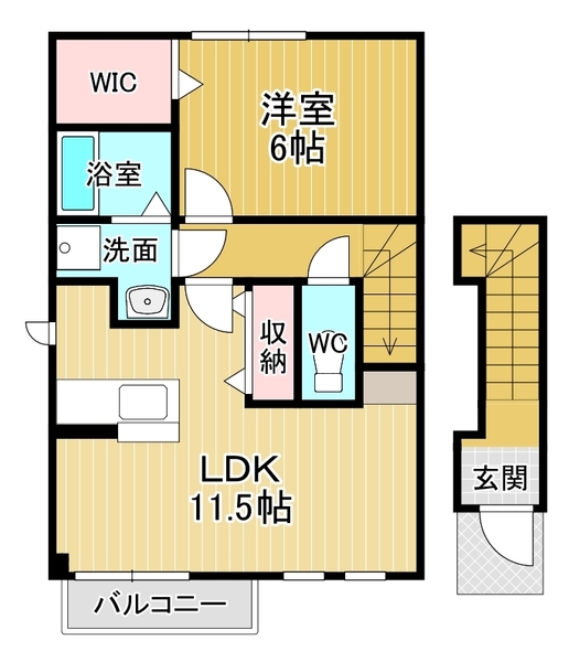 メゾンシャモニーＢの間取り