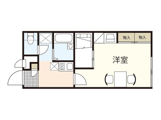 廿日市市宮島口のアパートの間取り