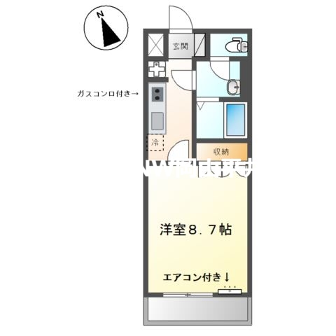 【瀬戸内市邑久町豊原のアパートの間取り】