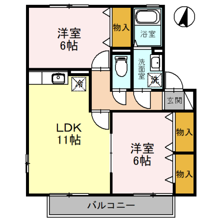 シンフォニータウンI A棟の間取り