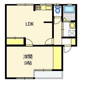 水戸市吉沢町のアパートの間取り