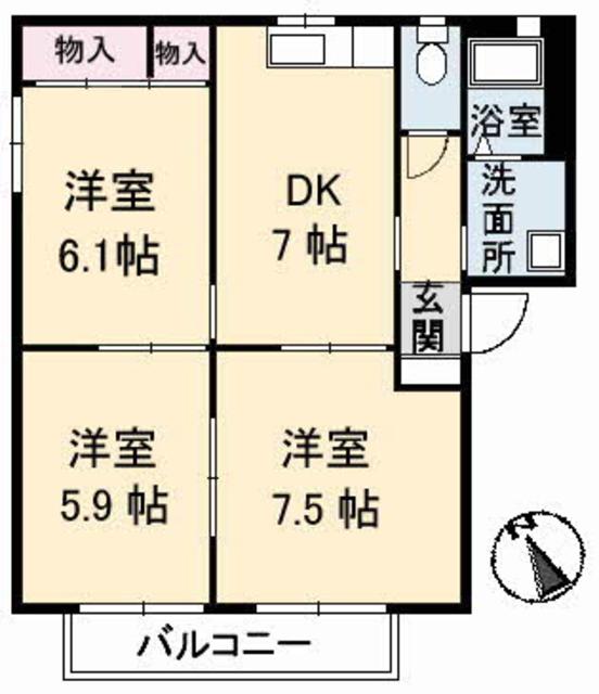 シャーメゾン殿町の間取り