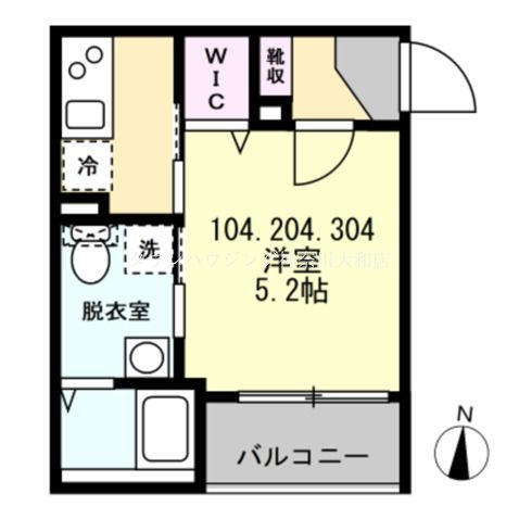 ベイルーム大和南の間取り