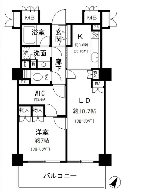 パークシティタワーズガーデン／エアーズＦＴの間取り