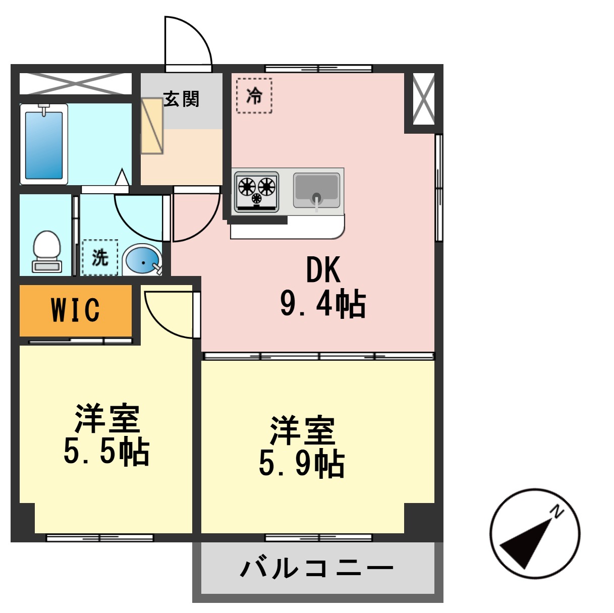 葛飾区柴又のマンションの間取り