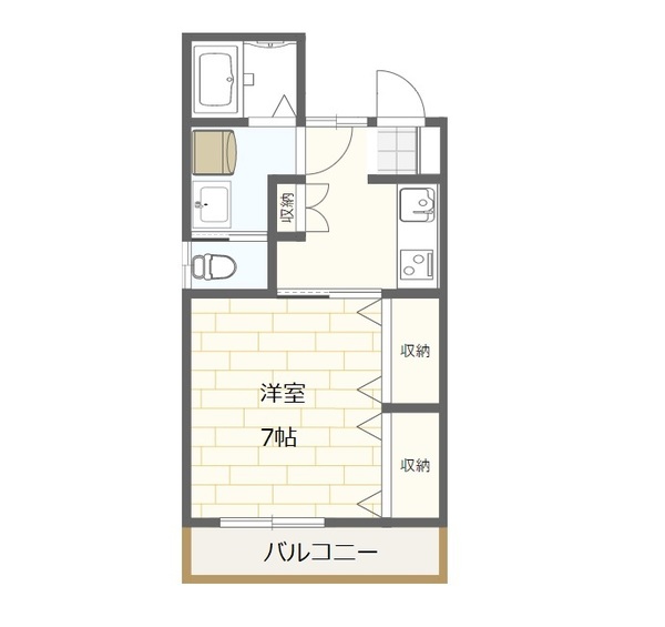 郡山市島のアパートの間取り