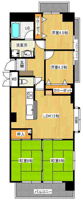 エスポワール堀川の間取り