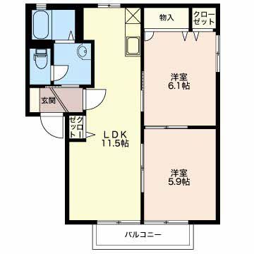 パルハイム１号館の間取り