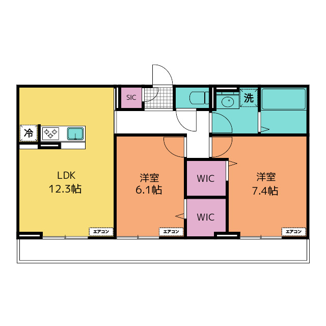 アルメリア　Ｂ棟の間取り