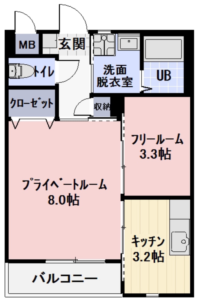 エステート若石山の間取り