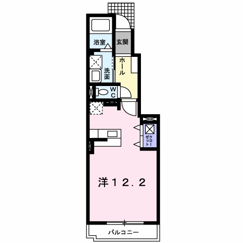 松江市南平台のアパートの間取り