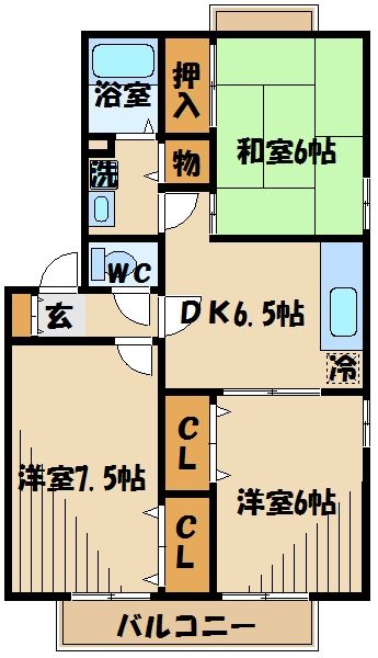 日野市平山のアパートの間取り