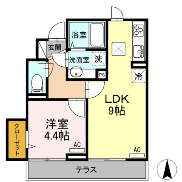 オネット光が丘　Ａ棟の間取り