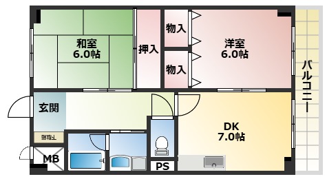 ビューハイツの間取り