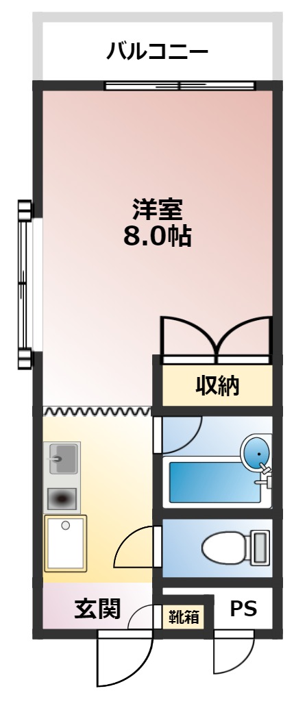 伊勢原コーポフロンティアの間取り