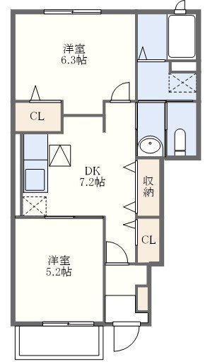 カルム・グラーツィエＢの間取り