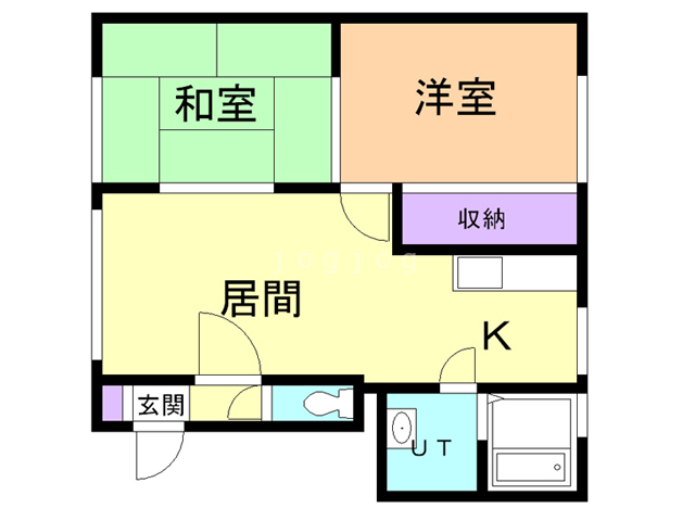 札幌市白石区北郷八条のマンションの間取り