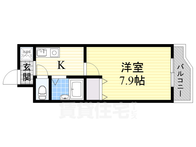 大阪市住之江区北島のマンションの間取り