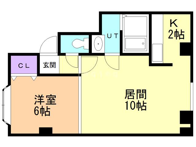 【函館市五稜郭町のマンションの間取り】