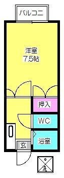 ファーストイン　ビブレＦ棟の間取り