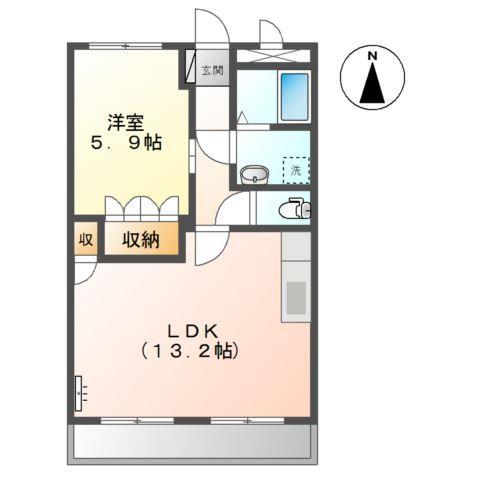 掛川市長谷のマンションの間取り