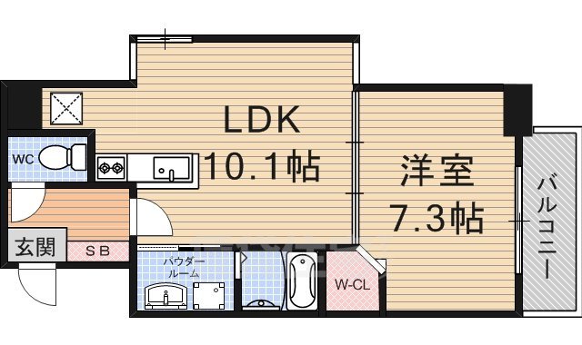 大津市京町のマンションの間取り