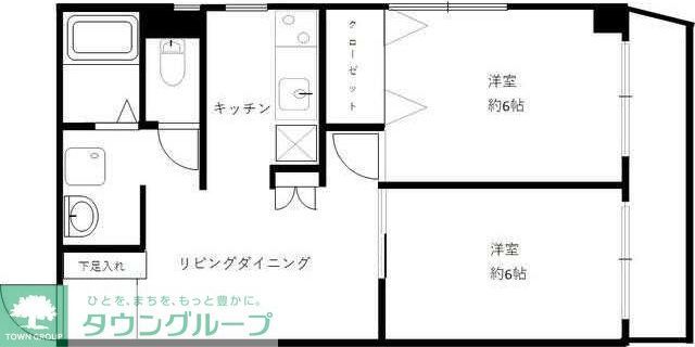 【川崎市中原区小杉町のマンションの間取り】