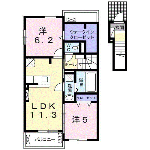 フェリチータ坂東Cの間取り