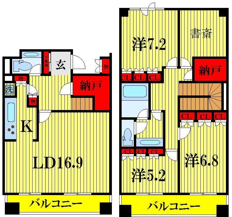 墨田区堤通のマンションの間取り