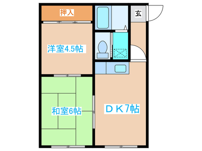 中央マンションの間取り写真