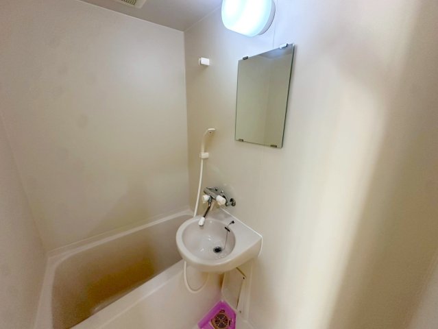 洗面設備　洗面台はバスルーム内です。