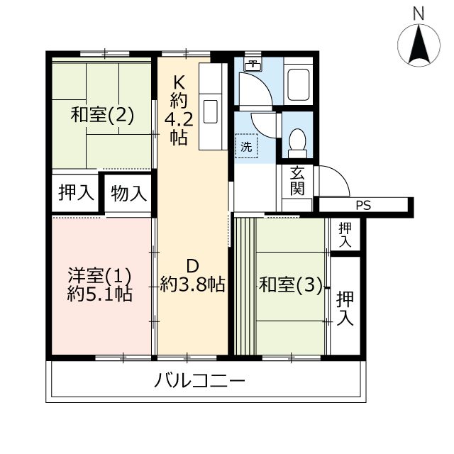 UR立川幸町の間取り写真