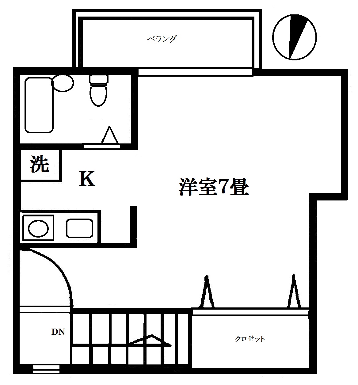 京王新線 初台駅 徒歩5分 2階建 築41年の間取り写真