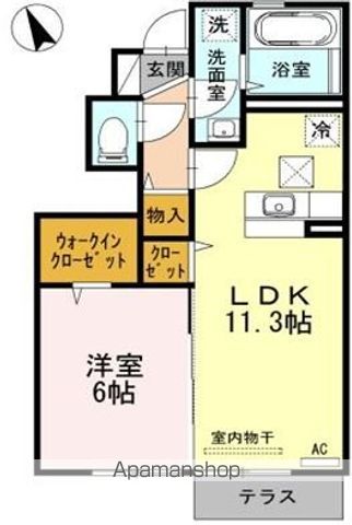 ＪＲ青梅線 昭島駅 バス乗車時間：30分 最寄りバス停で下車 徒歩4分 2階建 築14年の間取り写真