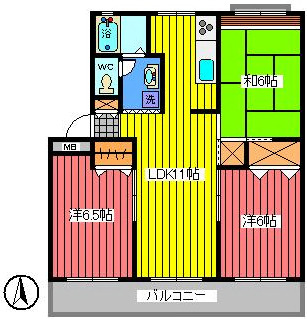 リーフハイツの間取り写真