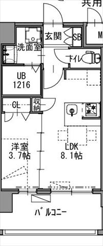SーRESIDENCE渡辺通ascentの間取り写真