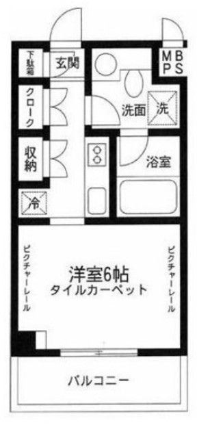 小田急線 向ケ丘遊園駅 徒歩1分 5階建 築31年の間取り写真