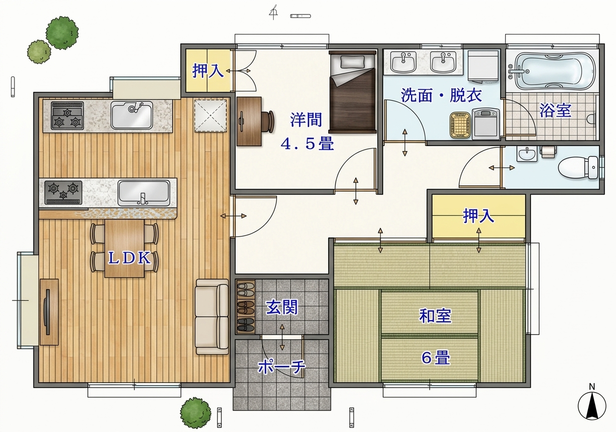 あかいみHOUSEの間取り写真