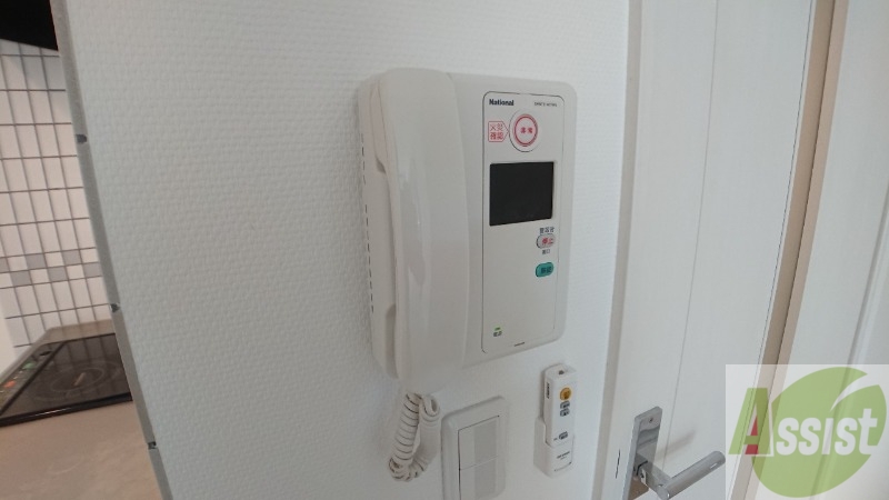 セキュリティ　インターホンです。オートロック付きで安心のマンションです。