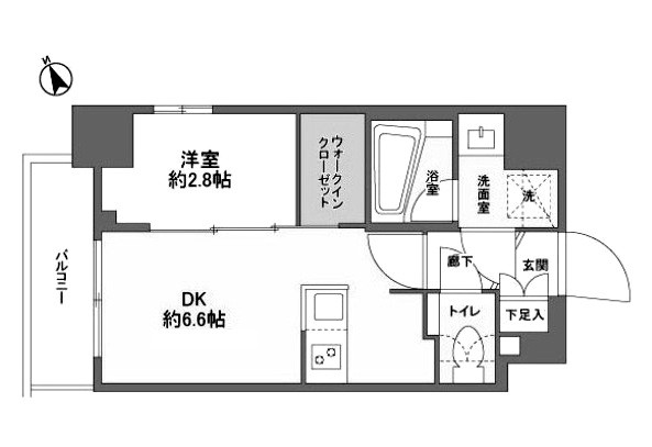 東京メトロ丸ノ内線 新中野駅 徒歩4分 10階建 築2年の間取り写真