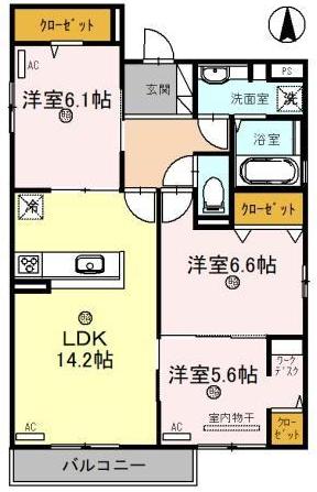 ＪＲ東海道本線 さくら夙川駅 徒歩10分 3階建 築4年の間取り写真