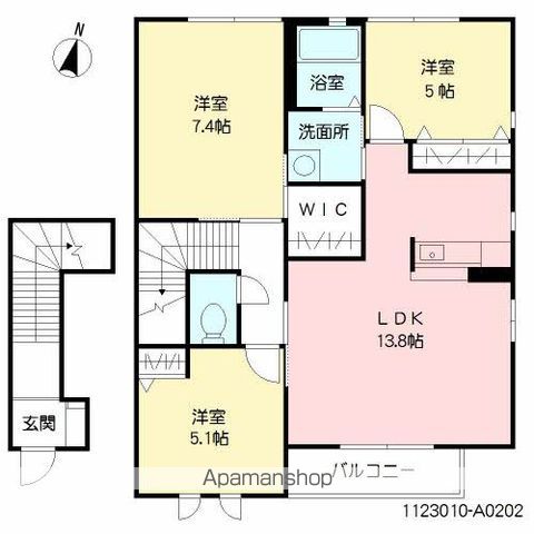 ＪＲ鹿児島本線 二日市駅 徒歩14分 2階建 築20年の間取り写真
