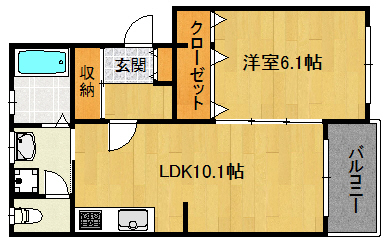 福岡市早良区賀茂のマンションの間取り